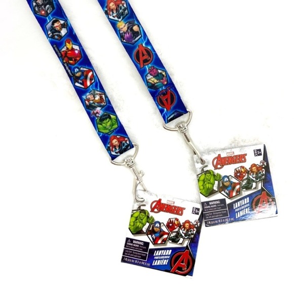 Marvel Other - Lot of 2 Avengers Breakaway Lanyard ID Badge Super Heros Stocking Stuffer